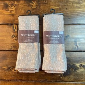 Waterford Essentials Rose Gold Tory Napkins 4 total NEW 21”x21”